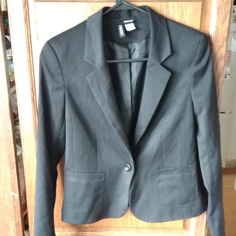 Black DIVIDED Blazer Size 6 H&M